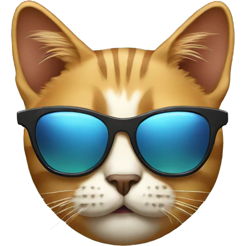 Cat with sunglasses emoji