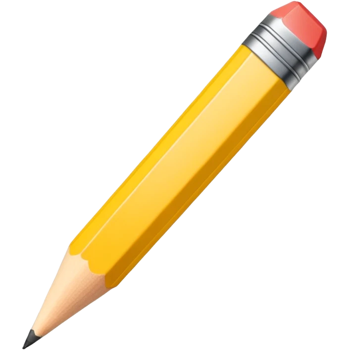 yellow pencil with sharpened point emoji