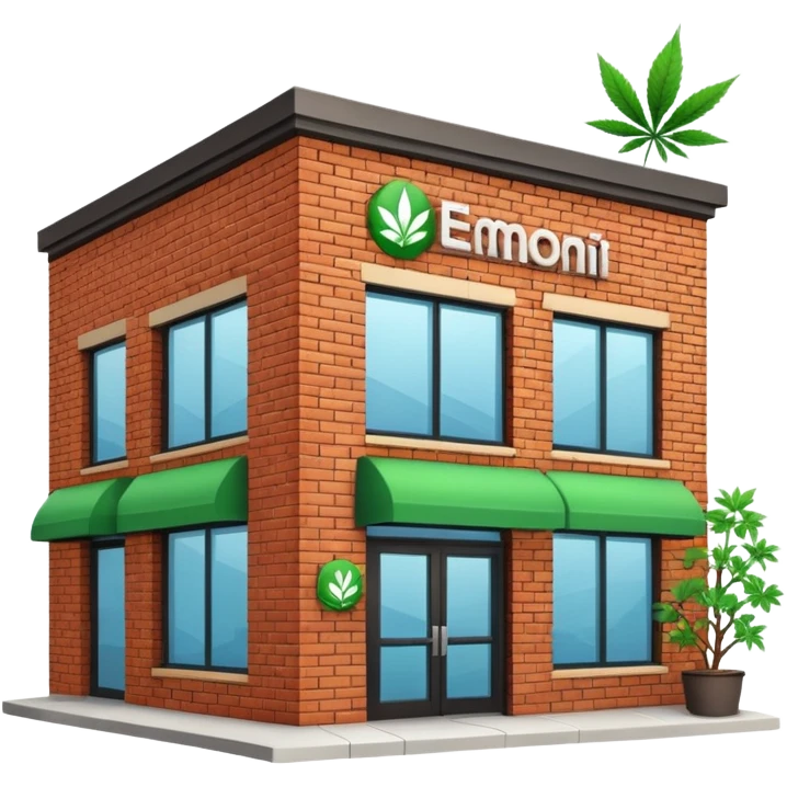 Weed dispensary building  emoji