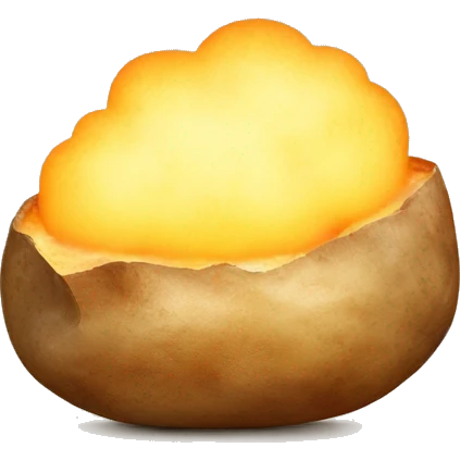 Steaming Baked potato emoji