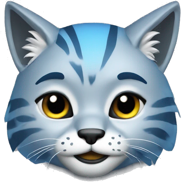 A blue lynx with a laptop emoji