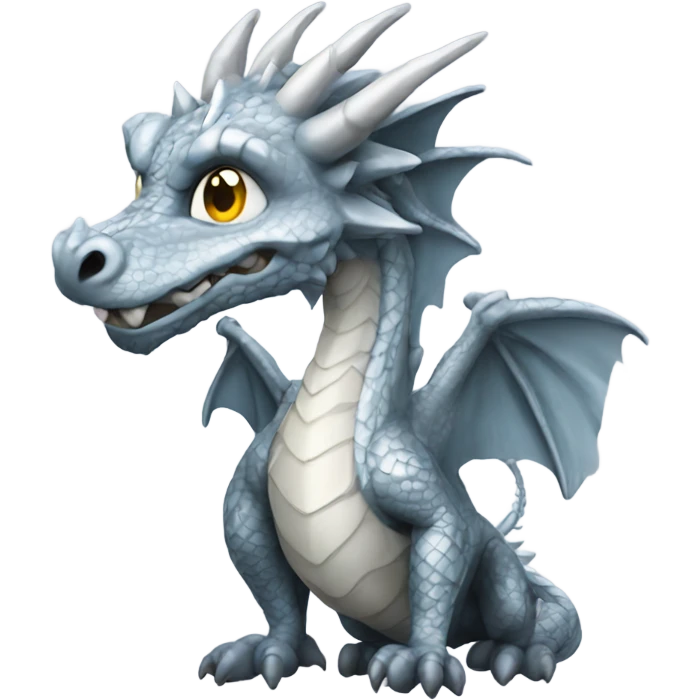Silver dragon emoji