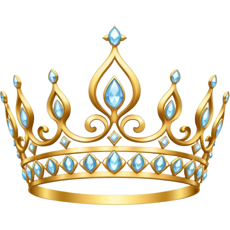 iced golden tiara with diamonds emoji