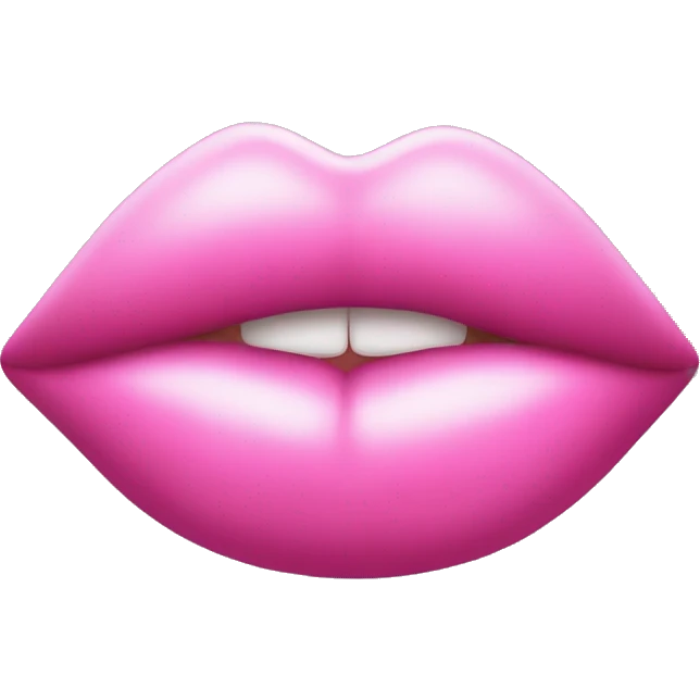 Pink lips emoji