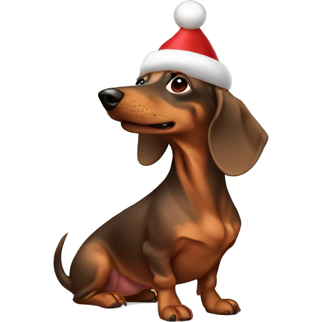 Dachshund Christmas  emoji