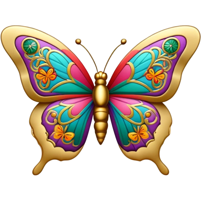 Gucci monogram butterfly emoji