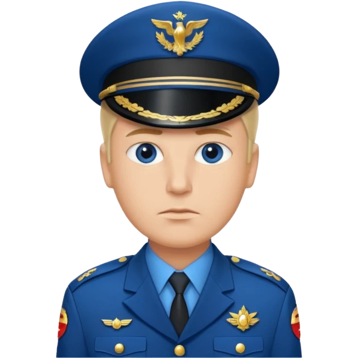 blue uniformed commender emoji