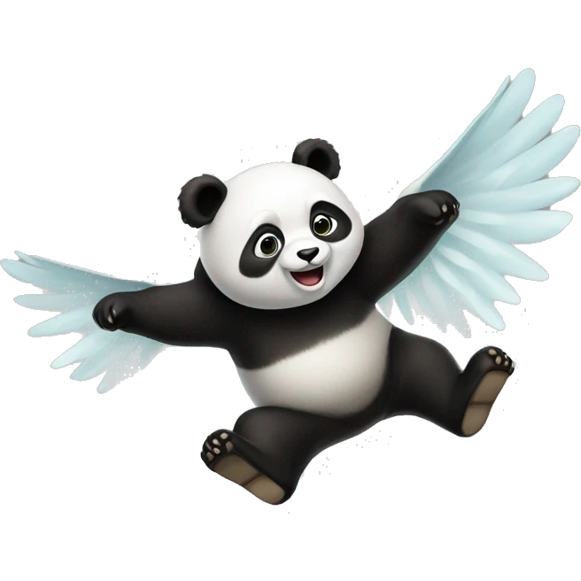 Flying panda emoji