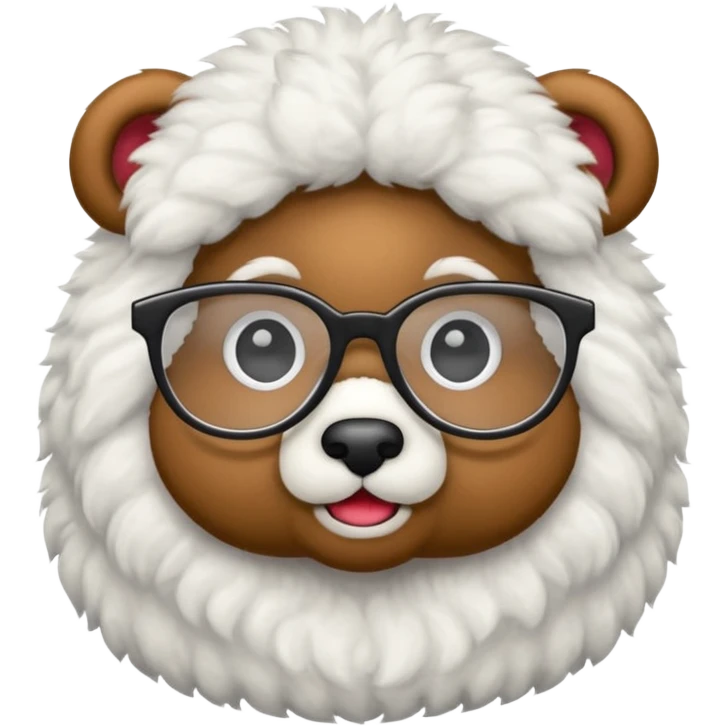 Carnero o cordero con lentes emoji