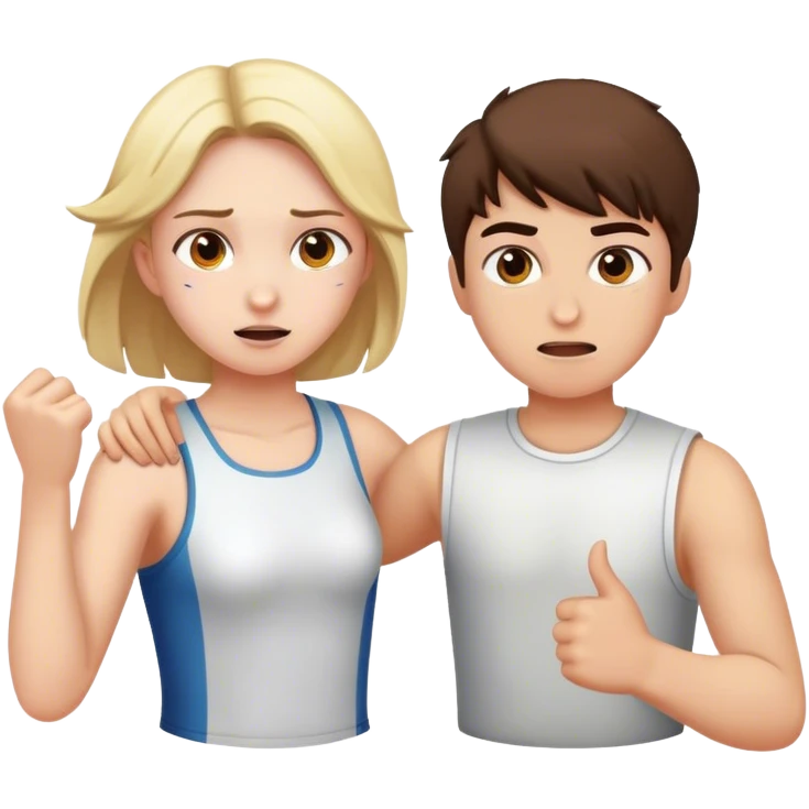 battle girl winning vs boy emoji