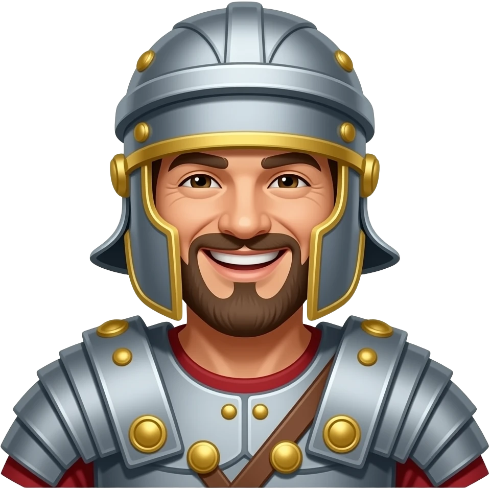 Légionnaire romain riant emoji