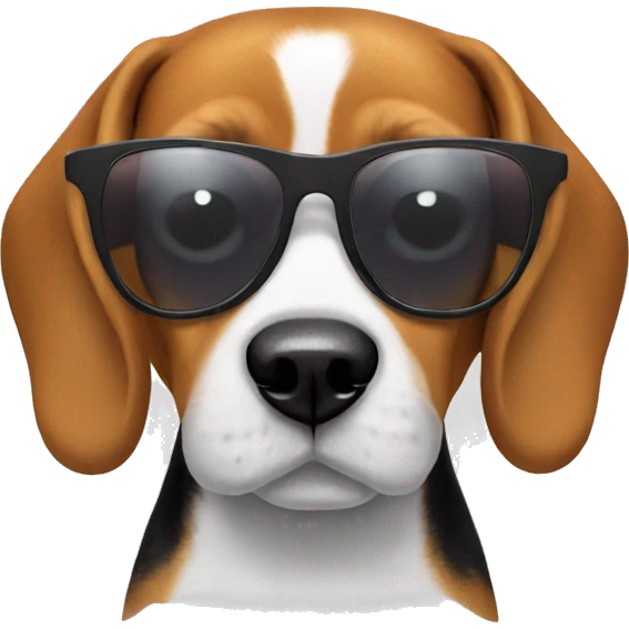 beagle with sunglasses emoji