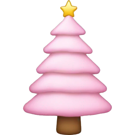 Light pink Christmas tree emoji