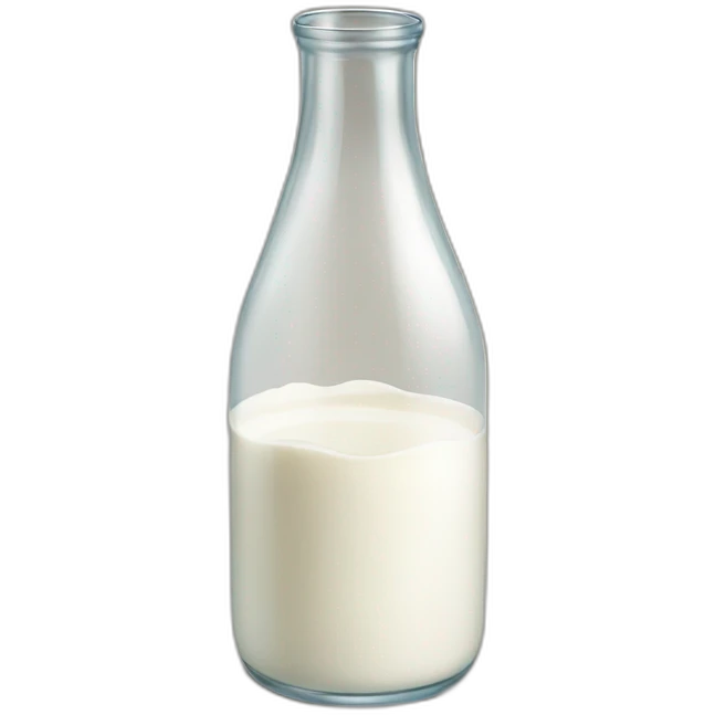a bottle of milk dropping milk in a glass emoji