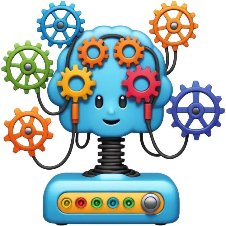 Generate an emoji whish shows Brain Factory Wonder Workshop. Which is in a nice cartoon style emoji