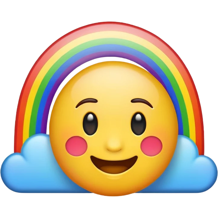 emoji with rainbow  emoji