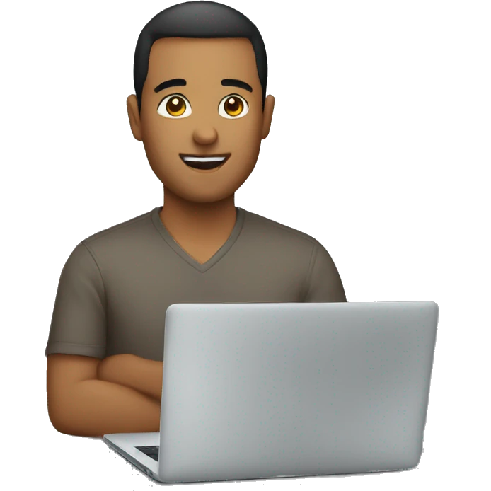 With MacBook  emoji
