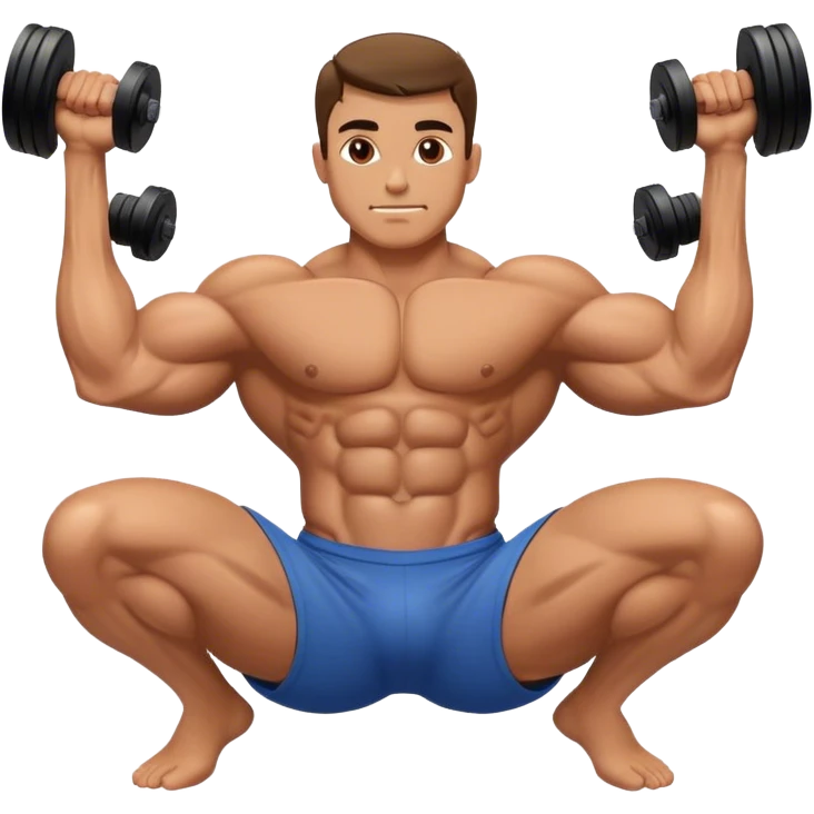bodybuilder obliques exercise emoji