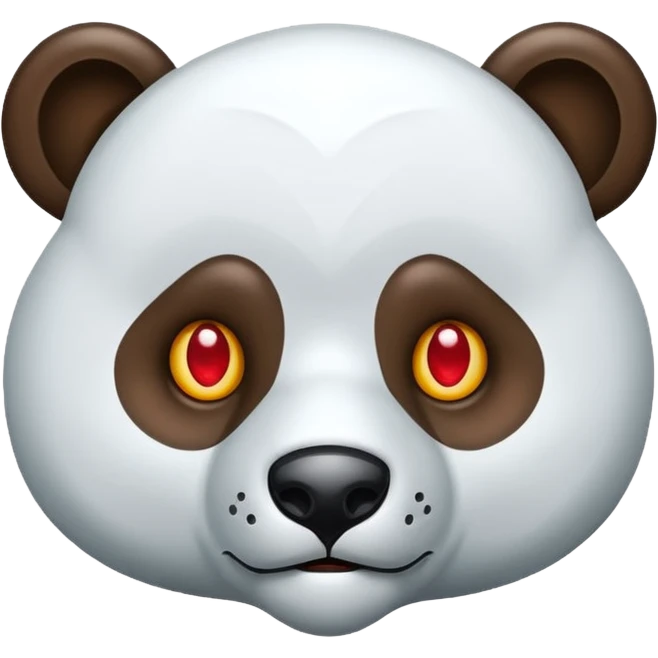 Eisbäre mit grimmigen bösen Blick und leuchtenden roten Augen emoji