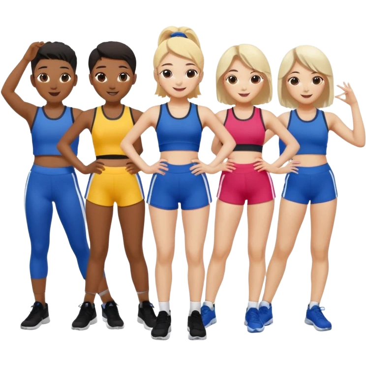 peopel in a class for k-pop dance emoji