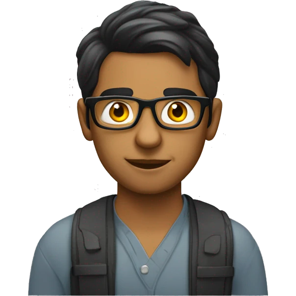 somewhat gay indian nerd coder guy on a computer  emoji