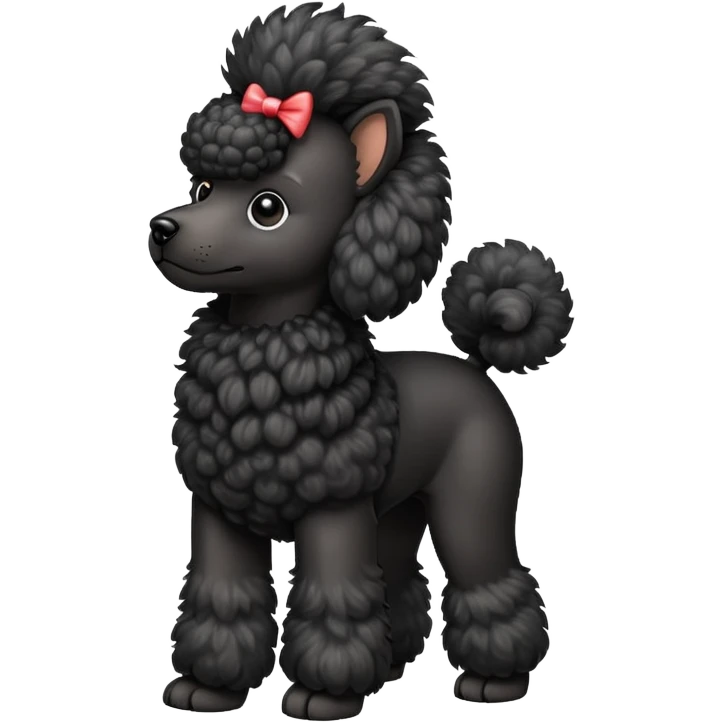 Black poodle with Mohawk emoji