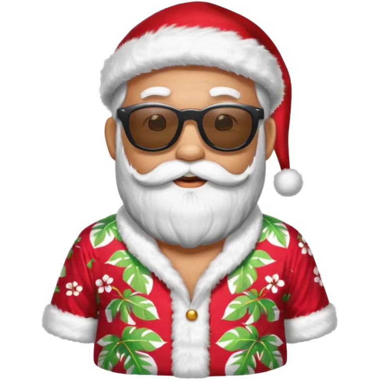 santa klaus with summer clothes emoji