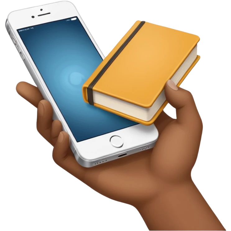 The hand holds the books iPhone  emoji