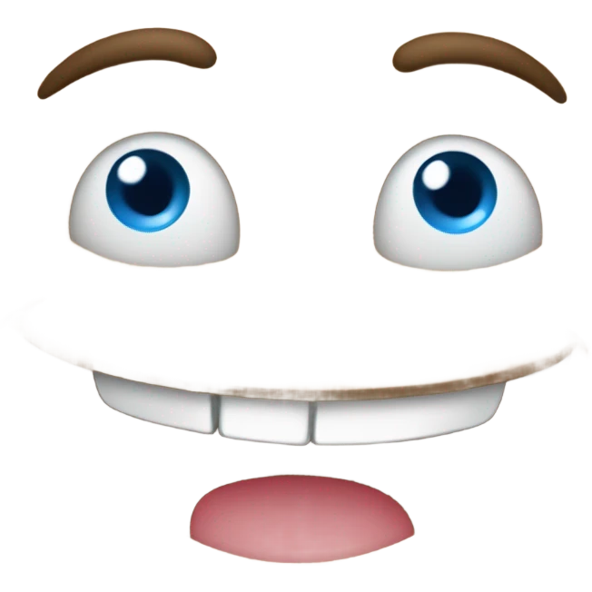 Emoji with blue heart eyes emoji