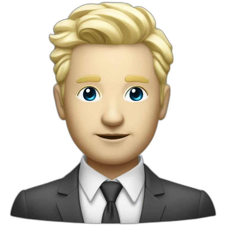 sandem man white head future cyberpunk banker crypto usd rich emoji