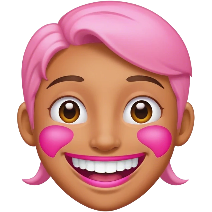 pink big smile emoji