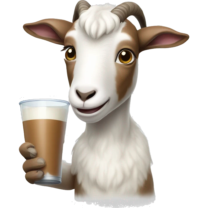 goat with milk in hand emoji