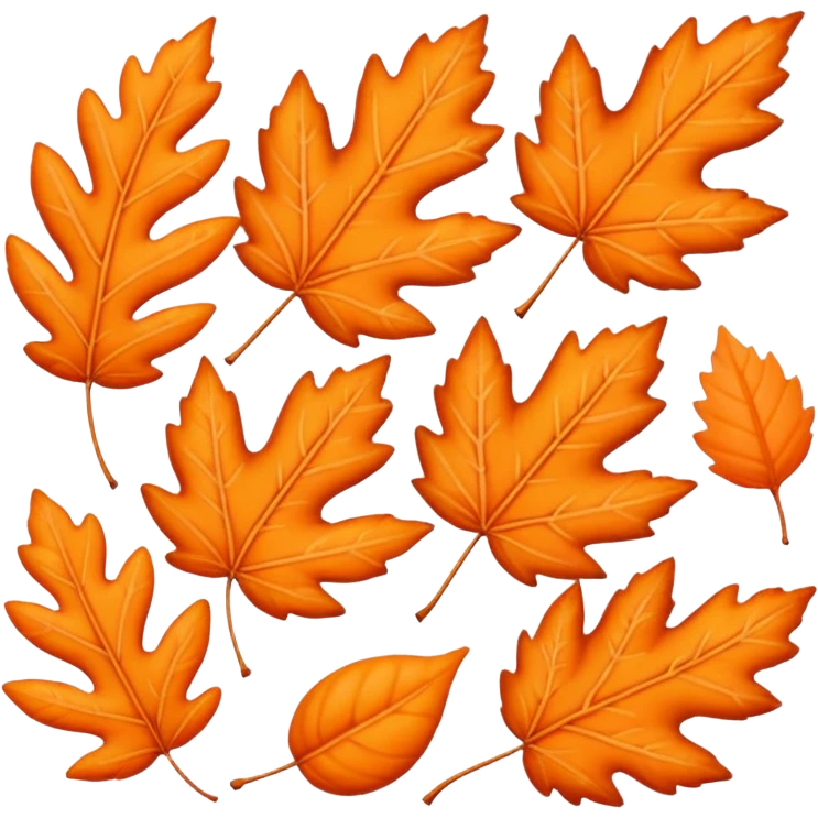 Pastel orange leaves  emoji