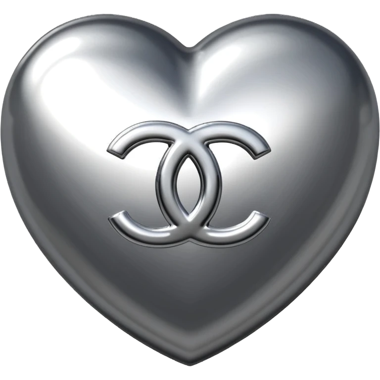 Chanel sport logo chrome glossy heart emoji