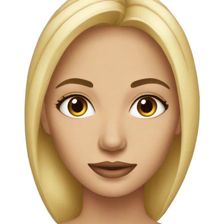 brown eyed blonde beauty portrait emoji