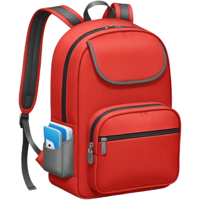 red small backpack emoji