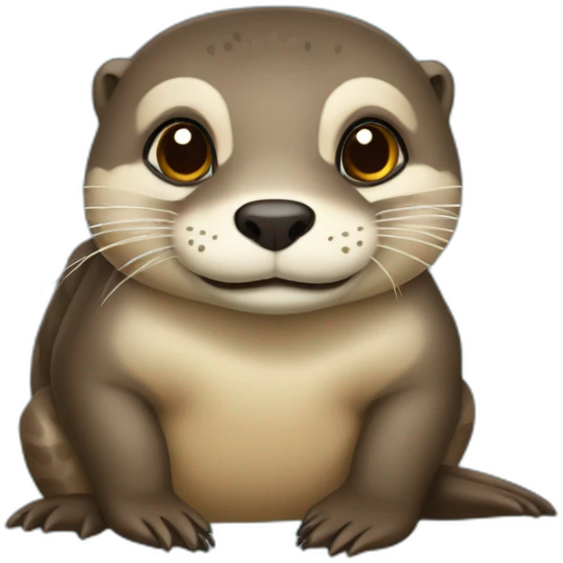 loutre sur tortue emoji