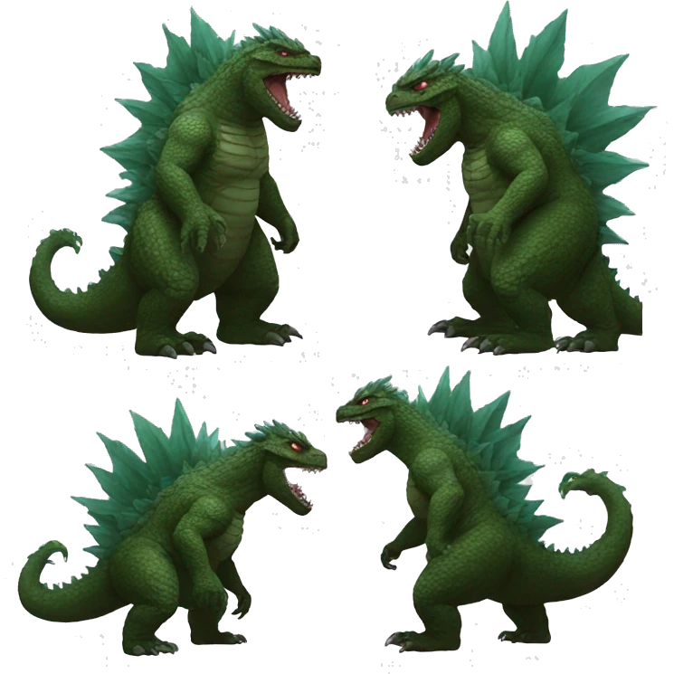 Godzilla evolved emoji