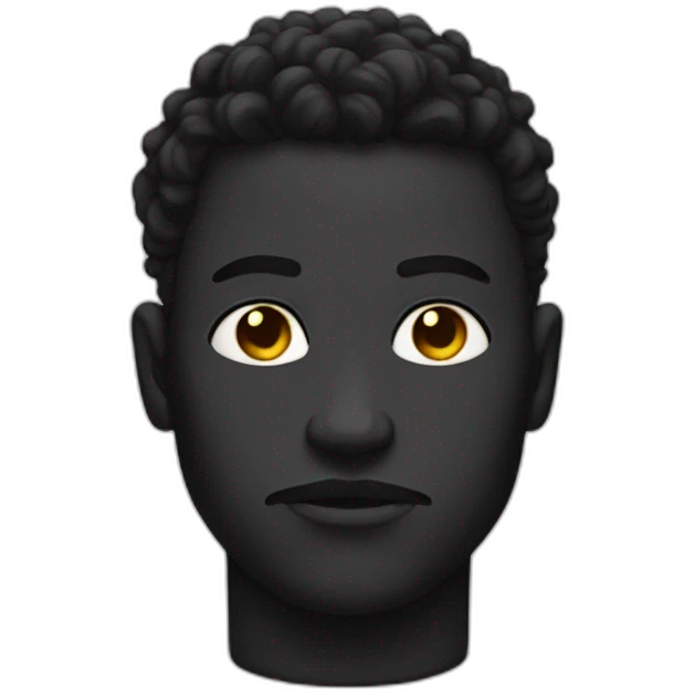 edgy black god with blank eyes emoji