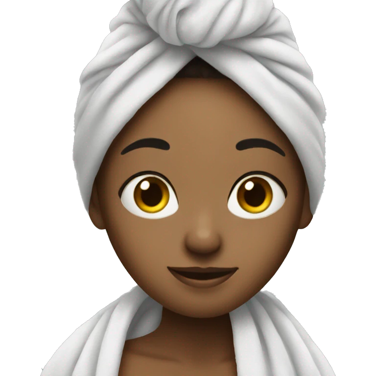 Girl with towel  emoji