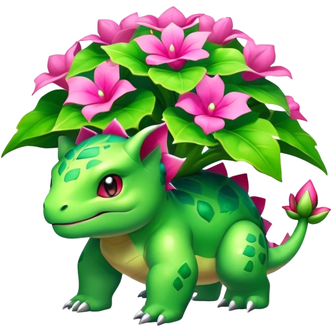 Shiny Exotic Ivysaur-Meganium-Roselia-Hybrid-Creature emoji
