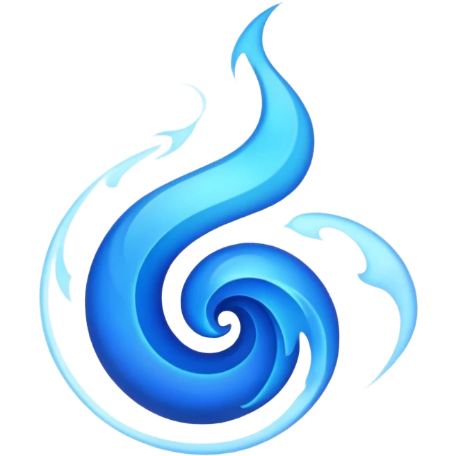 Bleu flame emoji