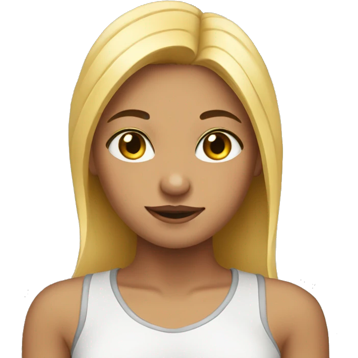Girl making herself ready emoji