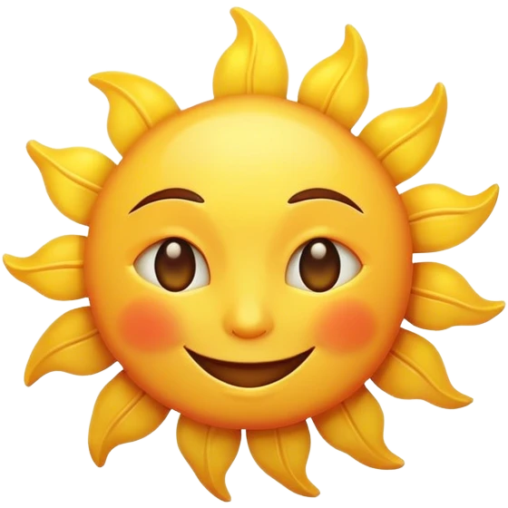 Sun smile emoji