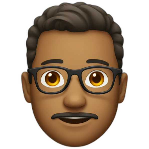 Men avec des lunettes emoji