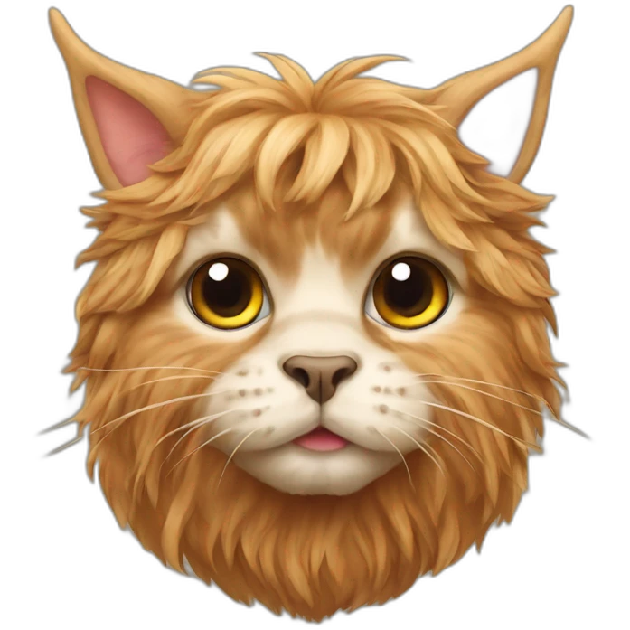 Highland cow cat emoji