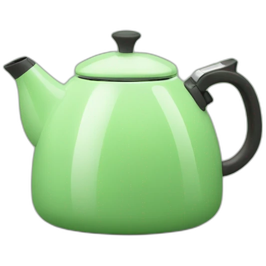 Light green aesthetic mini kettle emoji