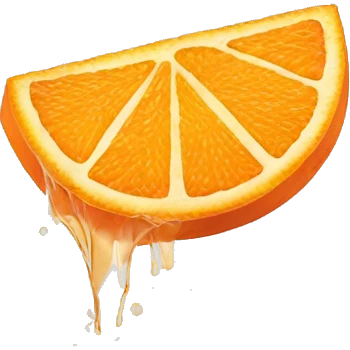 3D Orange slice  emoji