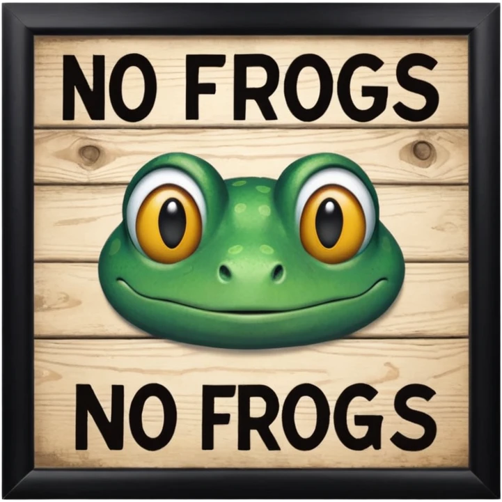 NO FROGS sign emoji