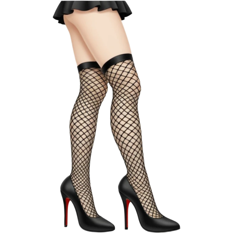 prostitute with high heels and fishnet stockings emoji